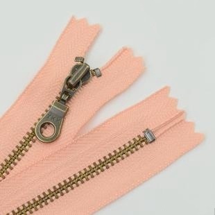 YKK3号金属青古铜闭尾（闭口）拉链 服装箱包手工 粉色10cm