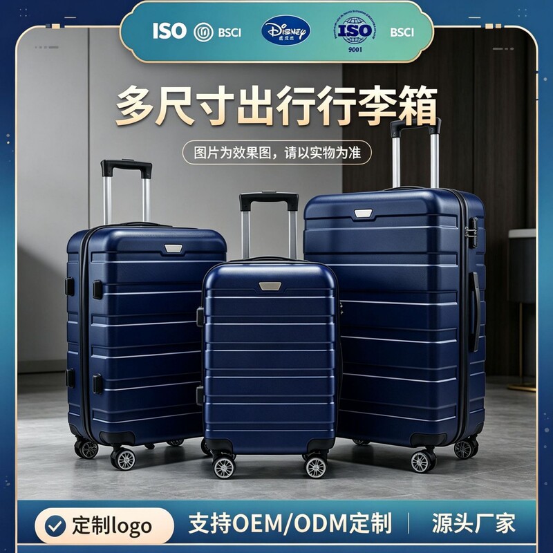Abs Hard-Shell Luggage Set of Three, Carry-On Suitcase with Floral Design, Universal Wheels, Combination Lock, In-Stock Travel Suitcase Abs Hard-Shell Luggage Set of Three, Carry-On Suitcase with Floral Design, Universal Wheels, Combination Lock, In-Stock Travel Suitcase