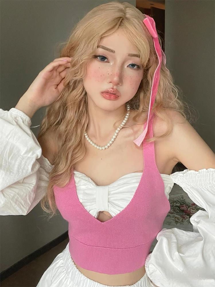 Zicen Wig Women's White Blonde Long Hair Wool Roll Spice Girl Style lolita Roll Bangs Corn Hot Full Head Cover