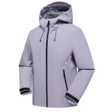 高端户外运动旅行徒步登山防风防水耐磨连帽外套全压胶硬壳冲锋衣