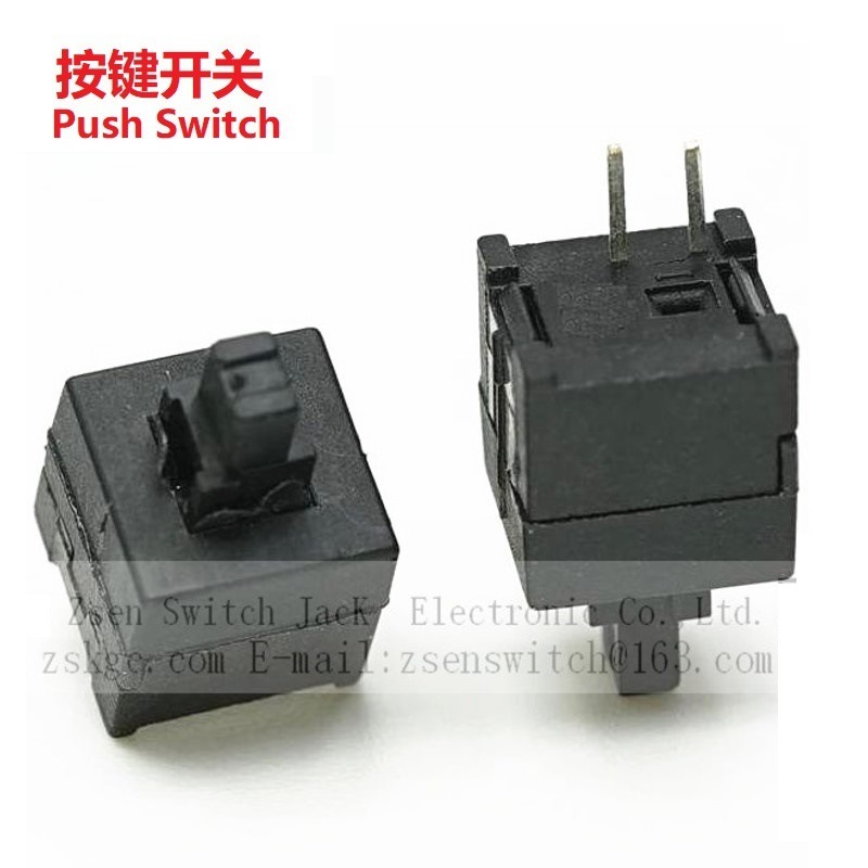 自锁开关2脚插脚   按钮开关复位式   按键开关有锁无锁复位式