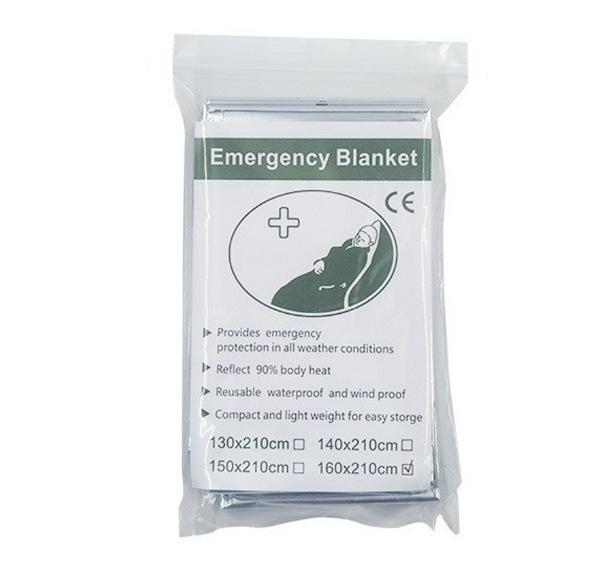 160*210cm 실버 응급 처치 담요 OPP