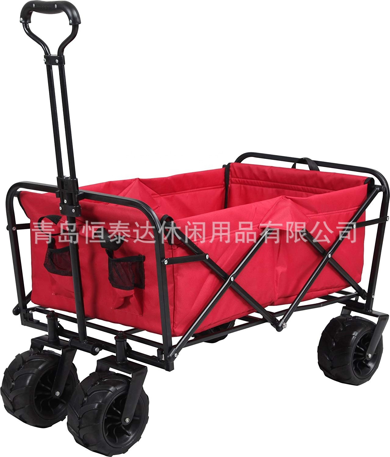 户外营地车家用购物车便携可折叠拉杆野营车7寸拉货摆地摊小推车