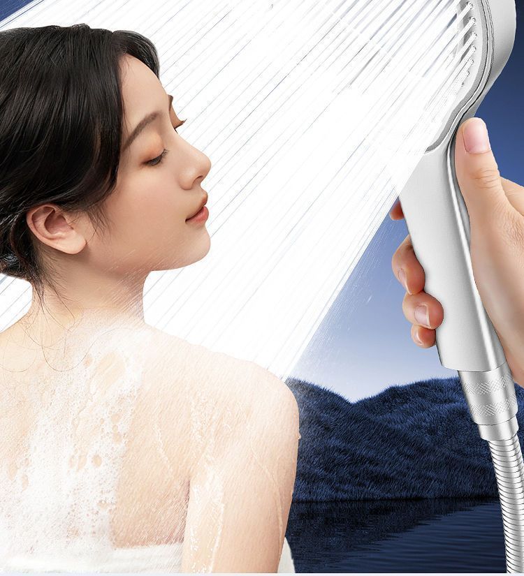 Shower head, hollowed-out shower, pressurized household bathroom, shower water heater, bathing, rain shower, lotus pod, flower drying head wholesale Specification drawing