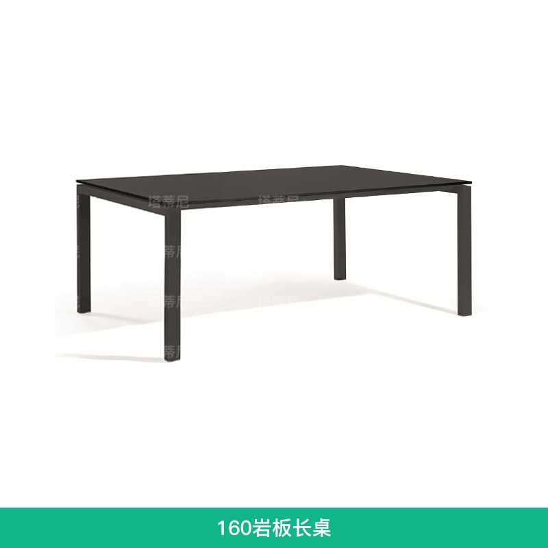 Mesas y sillas de exterior para patios de villas, mesas de aleación de aluminio impermeables y resistentes al sol, conjunto de sillas de ratán para terraza de jardín. image 13