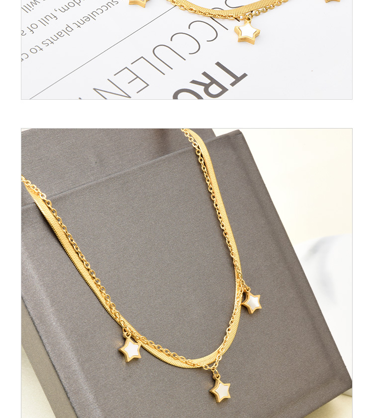 Fashion Star Titanium Steel Inlay Shell Womenu0027S Anklet