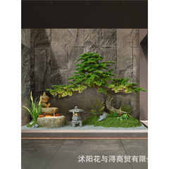 仿真树松树迎客松新中式装饰楼梯下摆件室内大型景观假树绿植造景