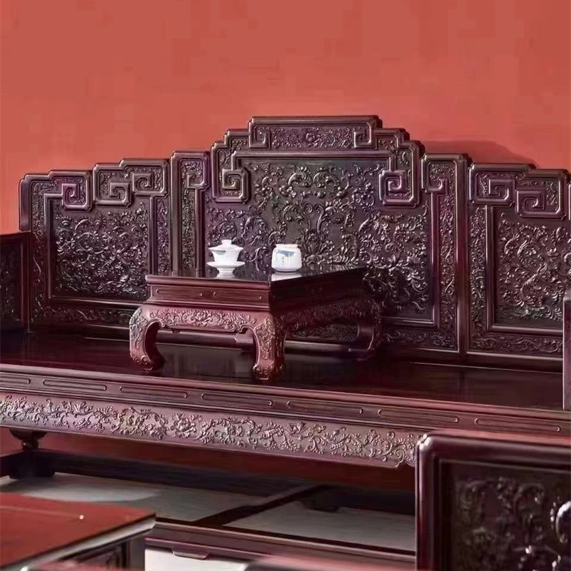 赤木実木家具明清古典家具アフリカ小葉紫檀血檀国賓ソファー客間家庭家具|undefined