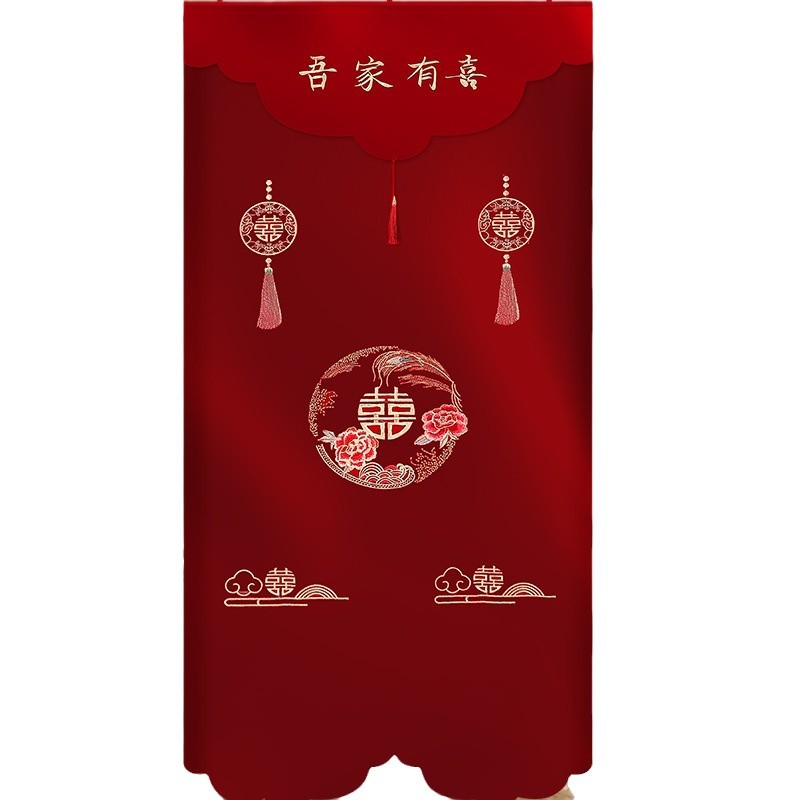 boda bordada cortina larga decoración de la puerta del dormitorio cortina de boda para hombres y mujeres