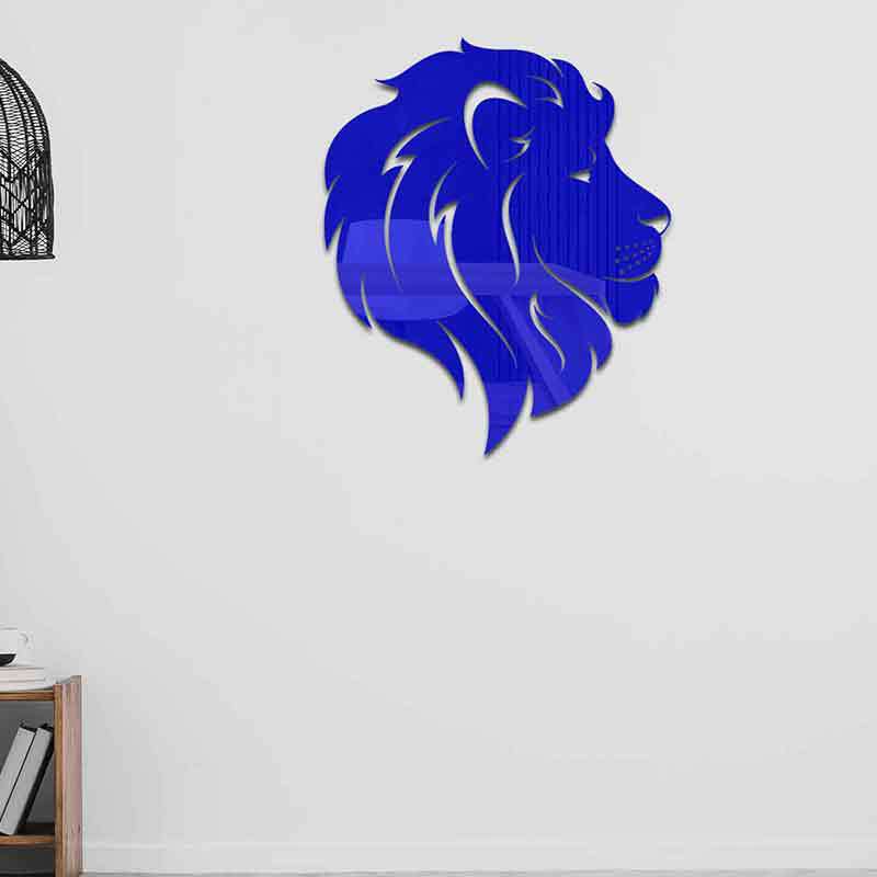 3d lejon akryl spegel väggdekal för vardagsrum och sovrum_voghion.com