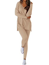 V 59918 Women's Casual Split Top Set ���e�_���������b �羳��