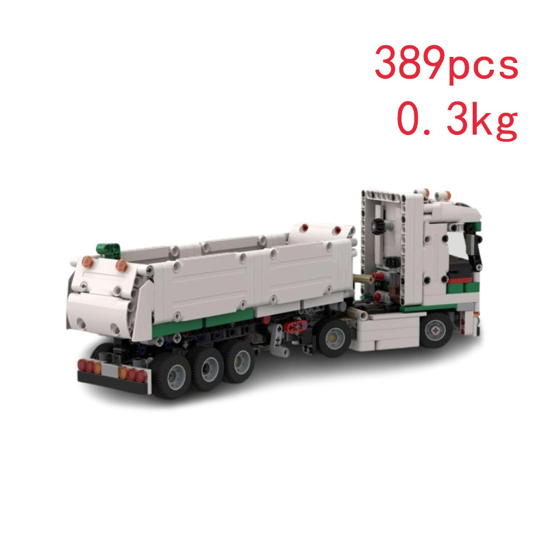 Cross-border Hot-selling In-stock MOC-187895 Small-piece Assembly Building Block Toy Truck Trailer Model Ornament_voghion.com