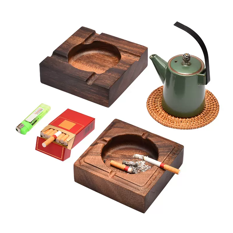 创意烟灰缸批发 雪茄烟灰缸定制LOGO复古中式家用客厅大号烟灰缸