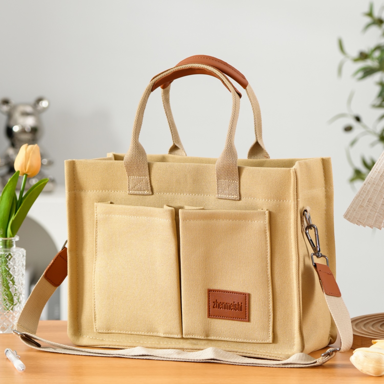 Bolsa de viaje al trabajo, bolso de hombro, bolso de archivo A4, maletín simple, bolso de lona casual, bolso de mano de gran capacidad