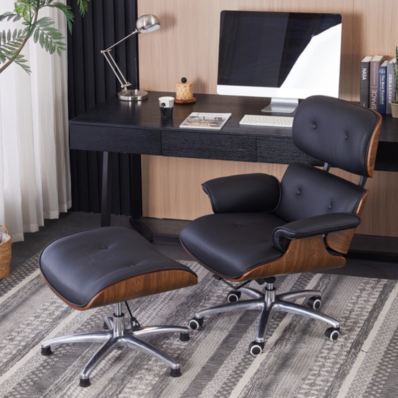 Kuanyu Eames Recliner Single Sofa Chair Italian Leisure Chair Leather Lazy Chair Ergonomic Chair Computer Chair
