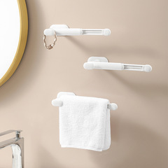 L型伸縮掛鈎廚房浴室衛生間免打孔無痕貼粘鈎可轉向粘膠壁掛衣架
