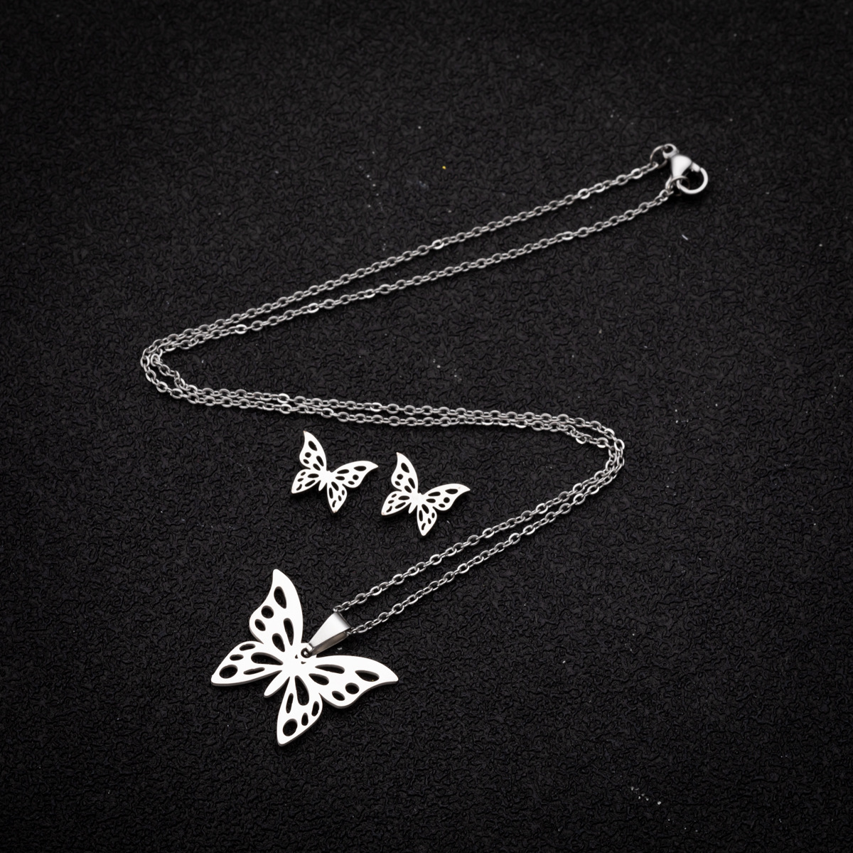 PVD Coated Gold Plating Process PVD Coated Real Gold Plated Animal Star Heart Shape Stainless Steel Titanium Steel Fashion Waterproof Non Tarnish Jewelry Set