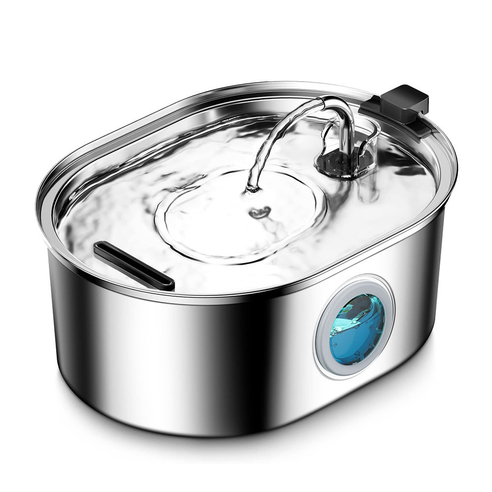 Amazon de acero inoxidable inteligente para bebidas de mascotas 3.2L filtro de circulación automática de gran capacidad alimentador de agua para gatos y perros
