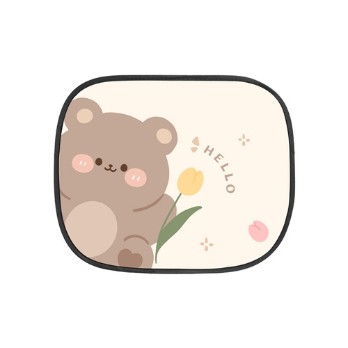 Cartoon Car Sunshade, Car Window Electrostatic Adhesive Sunshade, Sun Protection, Heat Insulation, Car Privacy Curtain, Sun Shield