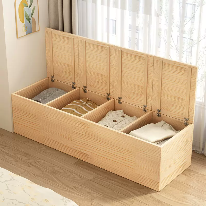 阳台飘窗柜实木储物柜落地置物可坐可睡小户型抽屉式收纳地柜矮柜