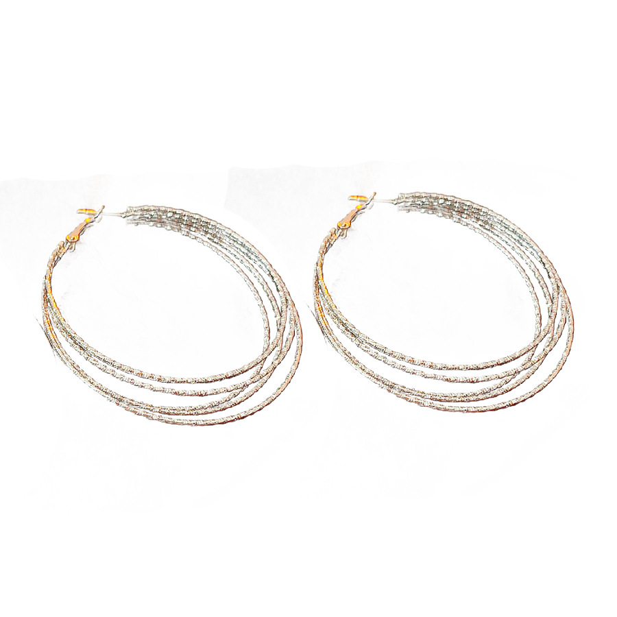 Viento frío, aretes redondos multicapa, anillo de aretes, estilo simple, personalidad, pernos de aretes, temperamento de alta calidad, aretes de aretes