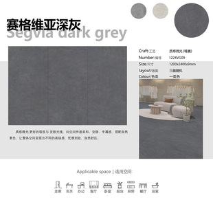 1200x 2400x 9mm Guangdong Foshan skin glaze matte surface rock plate in stock wholesale 6