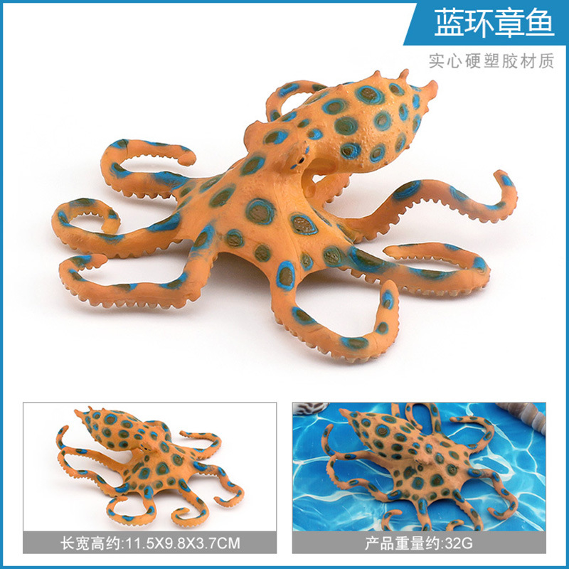 Anillo azul PL127-2991 pulpo naranja 32G