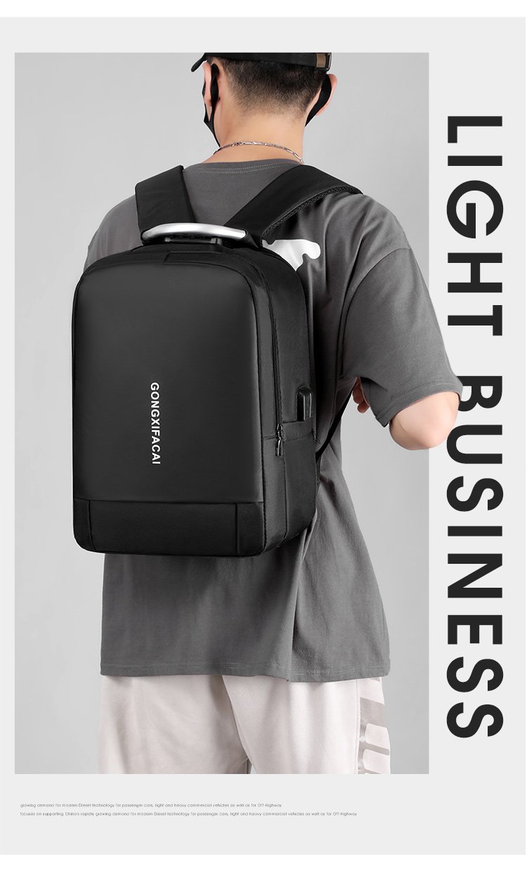 Backpack with large capacity and high-end feel, men's high-end feel, laptop bag, casual business travel bag Application Scenario