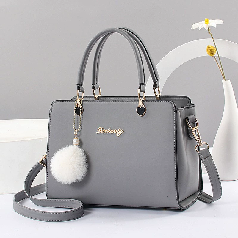 Shoulder Bag Taizhou Pure Color Crossbody Handbag, Middle-Aged Style, 24×13×18 cm