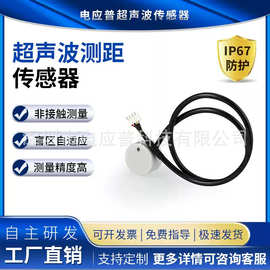 非接触液位传感器水位高度检测感应开关超声波外贴式可测金属容器