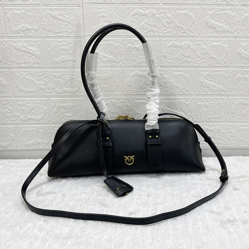 Pinko Same Style Swallow Bag Double Bird Bag Classic Leather Sausage Bag Handbag Shoulder Crossbody Genuine Leather Women's Bag Pinko Same Style Swallow Bag Double Bird Bag Classic Leather Sausage Bag Handbag Shoulder Crossbody Genuine Leather Women's Bag
