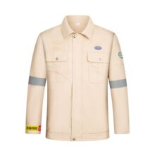 新中远船服COSCO中远米白色工作服套装全棉中远船务春秋中远船厂