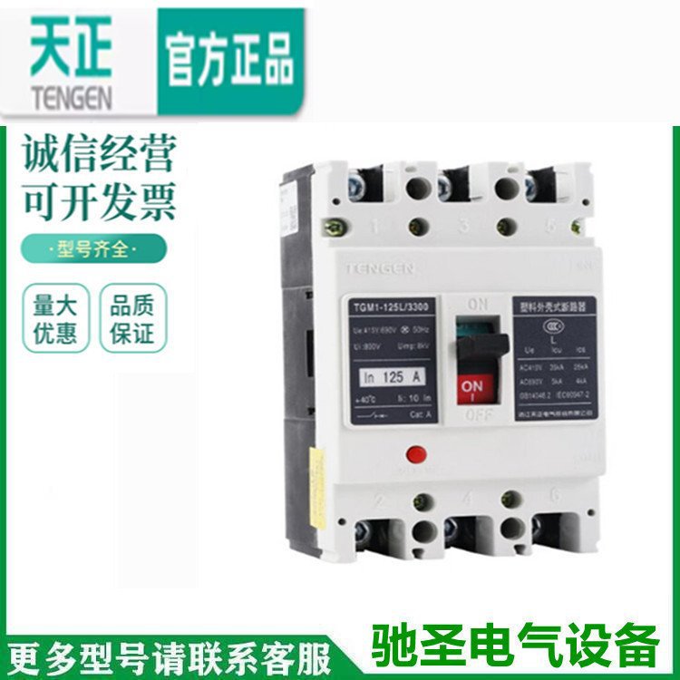 天正TGM1N-250L/3300 250A塑壳断路器160a200a空气开关3P三相380V