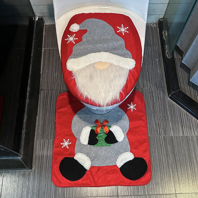 クロスボーダー新しいクリスマス顔のない老人トイレカバーホームホテルクリスマストイレカバークリスマストイレ装飾|undefined