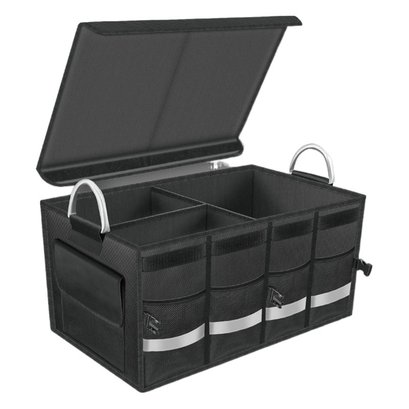 Caja de almacenamiento de tronco suministros de coche cola de coche caja de almacenamiento de artículos diversos Oxford tela plegable caja de almacenamiento de coche al aire libre