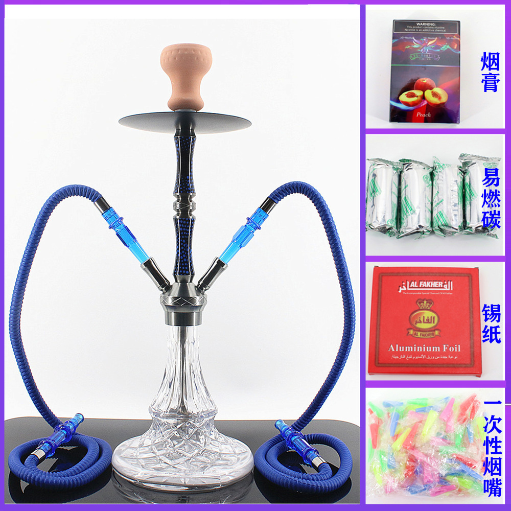 중형 이중관 파란색(붉은 진흙 연기 냄비) - 일반 세트