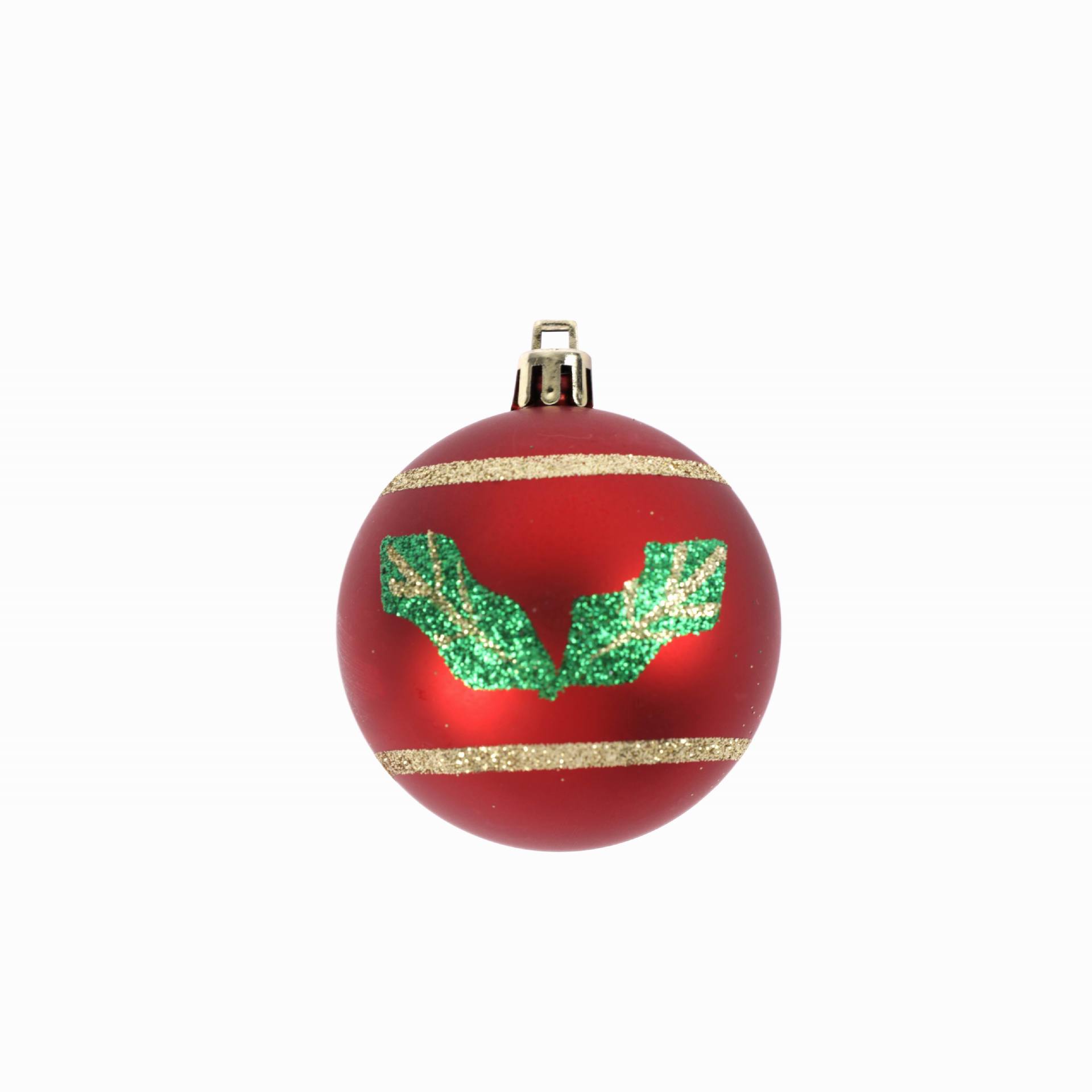 Decoraciones navideñas de plástico de 6 cm, juego de 24 adornos rojos, verdes y dorados para fiestas, adornos para árboles de Navidad, bolas decorativas navideñas.