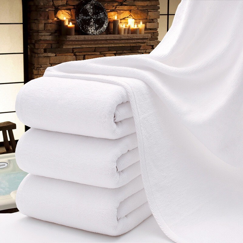 Towel Manufacturer Wholesale Bath Towel Pure Cotton Adult Thickened Hotel Hotel Beauty Gift Absorbent White Bath Towel