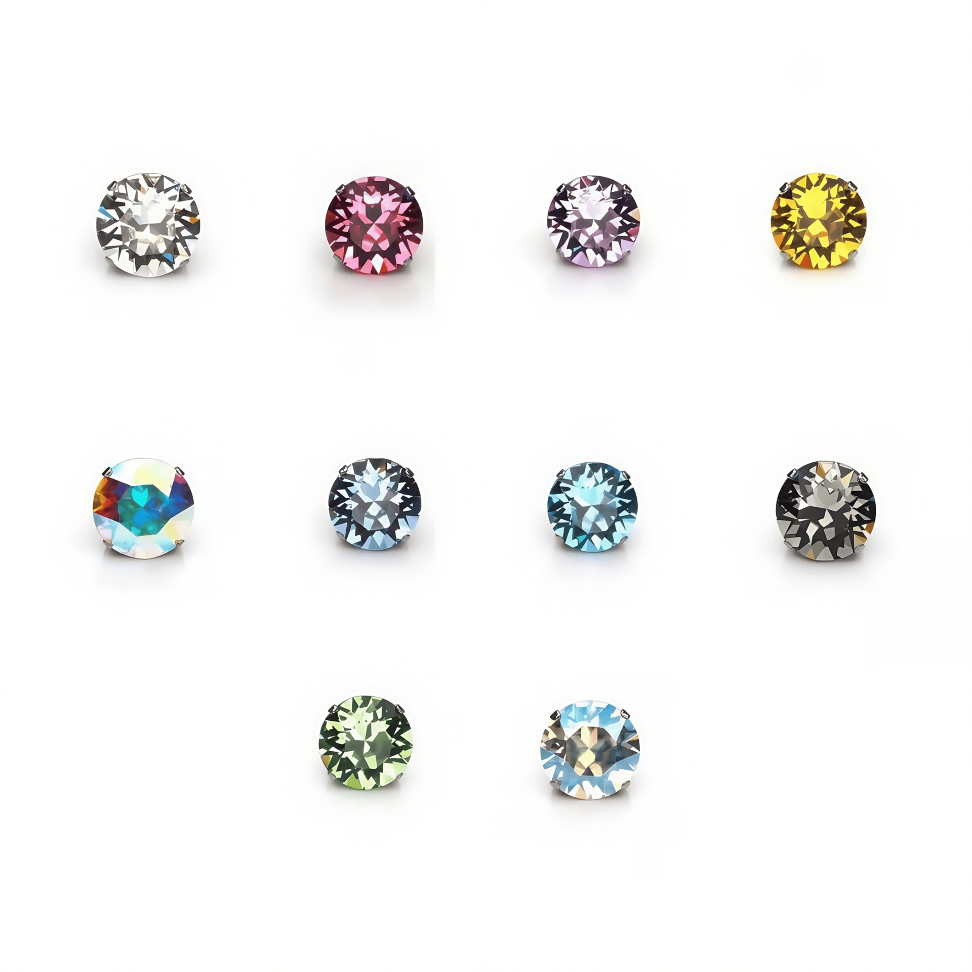 F136 Titanium Inner Thread Round Bottom Huazi Earrings Swarovski Lip Nails Ear Bone Nails G23 Titanium Alloy Body Piercing Jewelry detail image 8