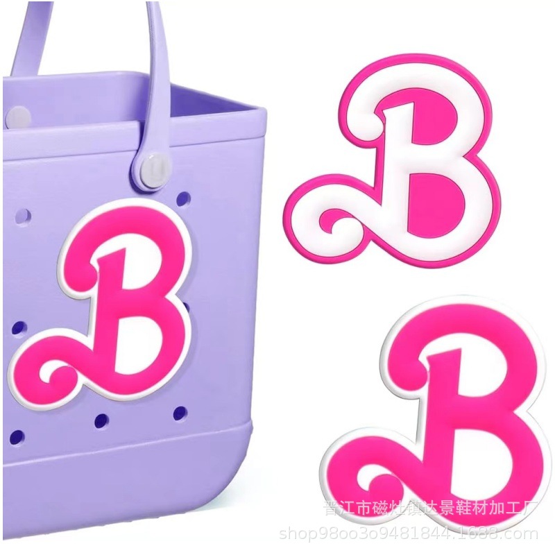 Botones de zapatos rosados con letras grandes, botones de botones, botones de botones