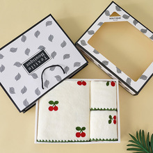 毛巾伴手礼珊瑚绒刺绣毛巾浴巾三件套礼盒装公司企业结婚过节礼物