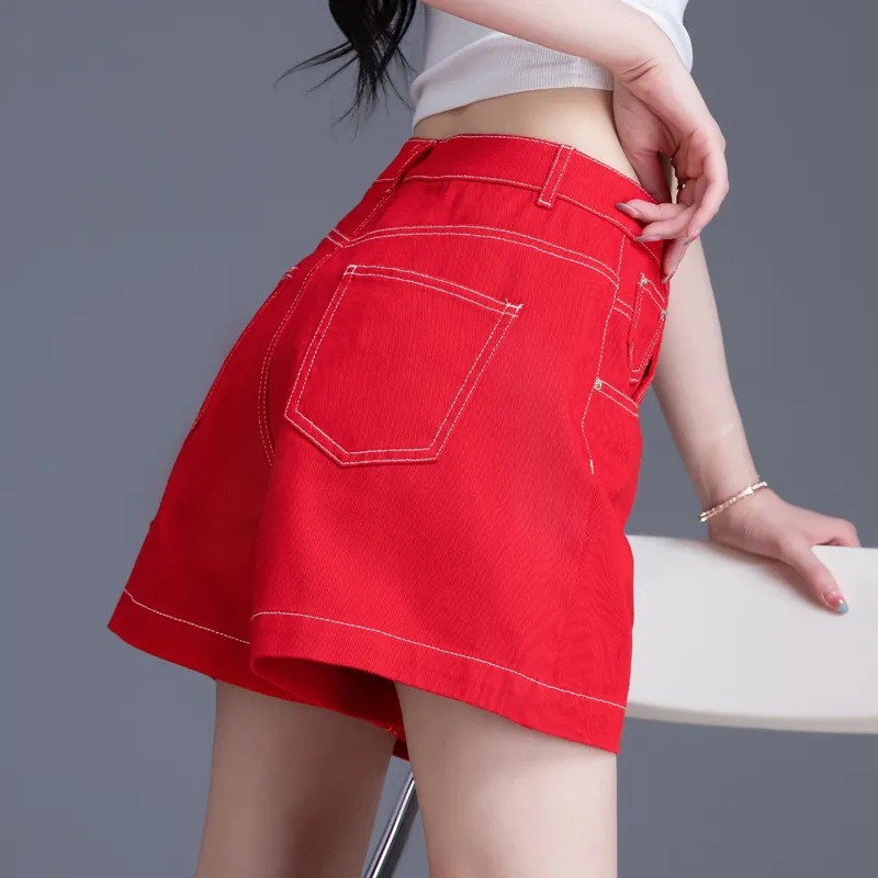 ZZ 컬러 반바지 레드