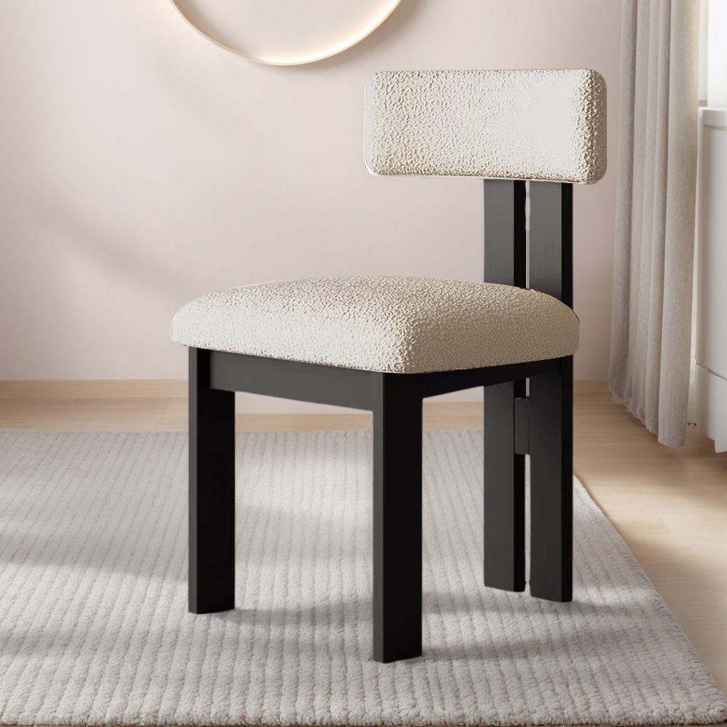 Silla de comedor medieval diseñador de casera de madera maciza silla de ocio francesa estilo nórdico retro silla de comedor simple