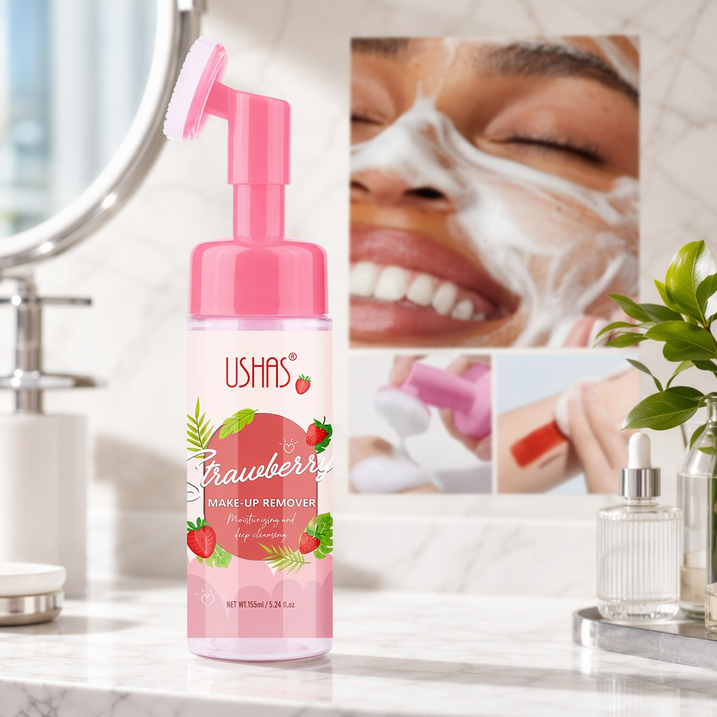 USHAS punto transfronterizo venta caliente limpiador desmaquillante líquido de burbujas limpiador limpiador mousse limpiador desmaquillante facial leche suave image 1