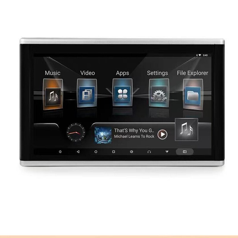 Suitable for car Android universal headrest display 10.1 inch rear Android entertainment system TV projection screen all-in-one machine