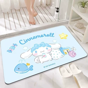Cartoon cute little dog diatomite floor mat for home bathroom, water-absorbent, non-slip decorative mat, available for wholesale