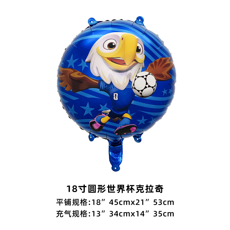 Transfronterizos 2026 Copa del Mundo Serie de globos Estados Unidos, Canadá, México Juego de fútbol Globo de aplausos Globo de trofeo Globo