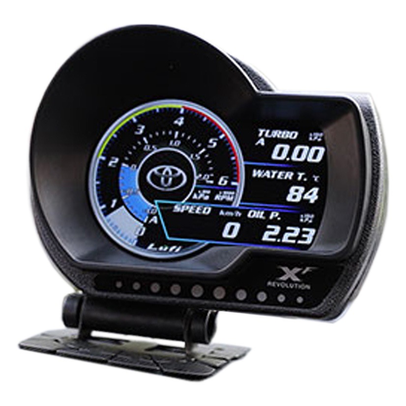 LUFI LCD XF multifuncional OBD2 instrumento del coche modificación velocidad de escape temperatura presión de aceite temperatura del agua turbina medidor de refuerzo