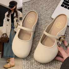 气质软底单鞋浅口新款玛丽珍鞋女百搭法式批发复古奶奶鞋粗跟夏季