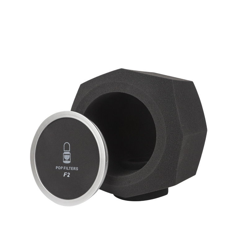 Micrófono en vivo absorbente de sonido algodón insonorizado esponja cubierta a prueba de viento reducción de ruido octogonal esponja condensador anillo de trigo esponja cubierta